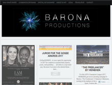 Tablet Screenshot of baronaproductions.com